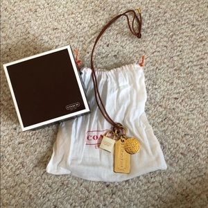 Coach charm necklace